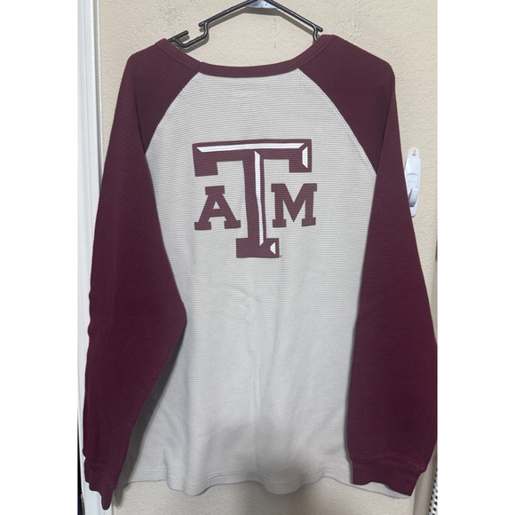 Champs Sports Texas A&M Thermal Raglan Sleeve Waffle Knit Shirt College Mens 3XL - Picture 4 of 5
